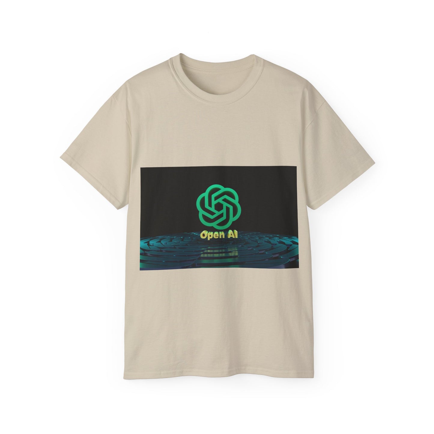 Open AI Inspired Unisex Ultra Cotton Tee, Tech T-Shirt, AI Graphic Tee, Geeky Gift, Casual Wear, Perfect for Events, Merchandise