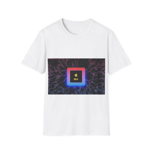 Apple M4 - Unisex Softstyle T-Shirt, Tech Apparel, Gift for IT Professionals, Networking Gear, Certification Celebration