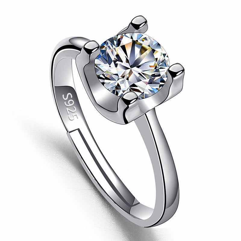 One Carat Moissan Diamond Ring