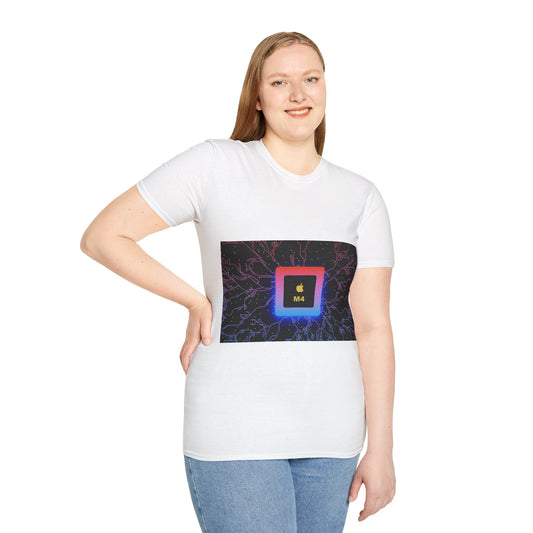 Apple M4 - Unisex Softstyle T-Shirt, Tech Apparel, Gift for IT Professionals, Networking Gear, Certification Celebration