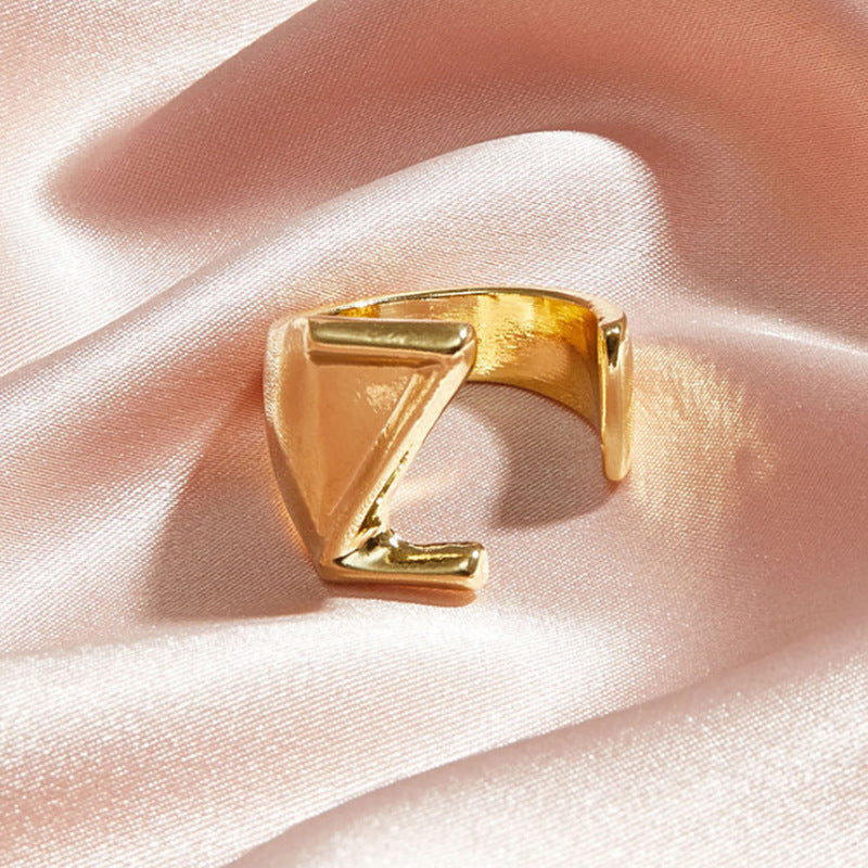 26 Uppercase English Letters Index Finger Ring
