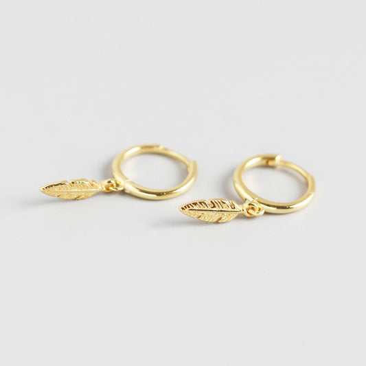 Women's Fashionable All-match Simple Leaf Earrings