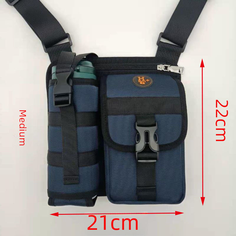 New Shoulder Men's Bag Casual Walking Cup Bag Outdoor Travel Small Backpack Wear-resistant Waterproof Practical Satchel