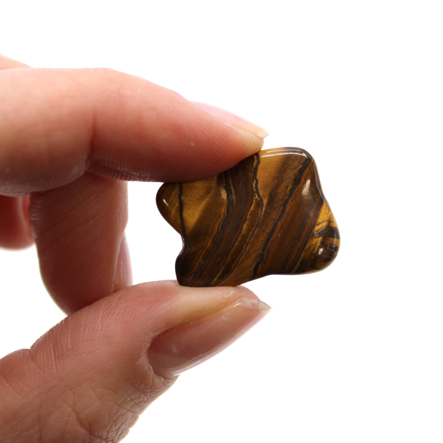 24x Small African Tumble Stones - Tigers Eye - Golden (SHOPIFI)