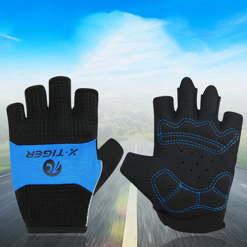 X TIGER Cross Border Cycling Gloves Half Finger Summer Men's And Women's Short Finger Cycling Gloves Thin Shock Absorbing Equipment