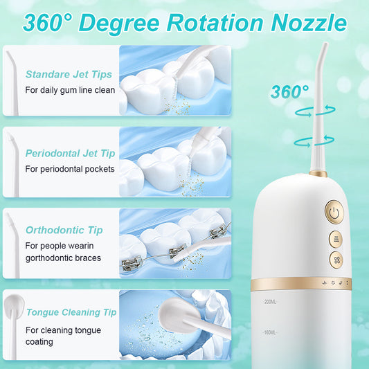 Portable All-in-one Dental Flosser Electric Waterproof