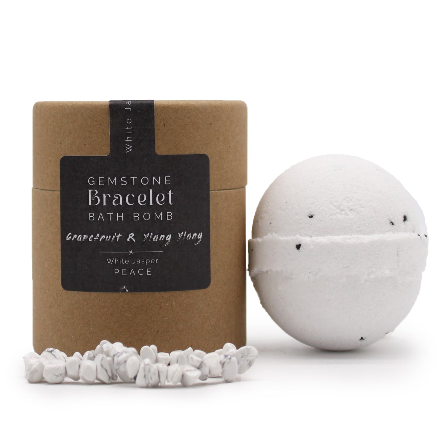 White Jasper Gem Bracelet Bath Ball