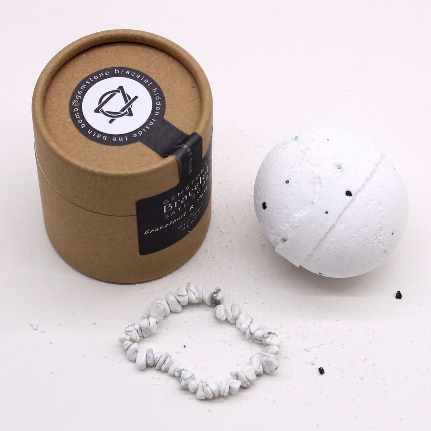 White Jasper Gem Bracelet Bath Ball