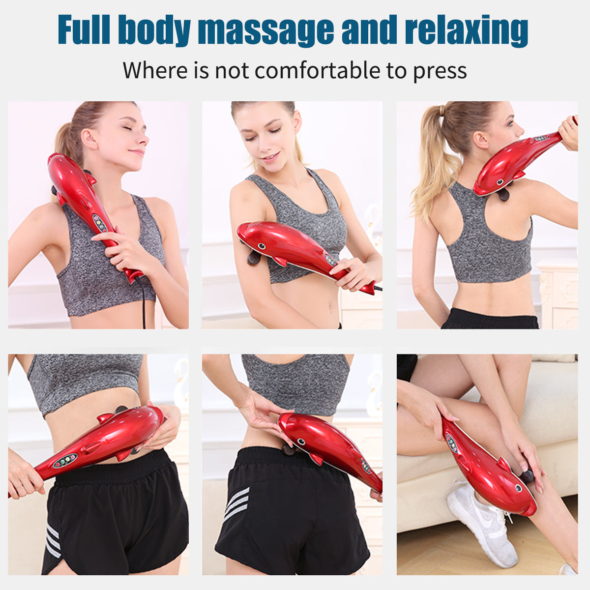 Electric Multifunctional Dolphin Massager For Neck Waist And Shoulder