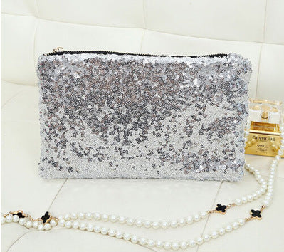 New Women's Sequins Fashion All-match Leopard Print Bag