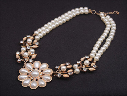 Bohemian Nightclub Atmosphere Short Necklace Pearl