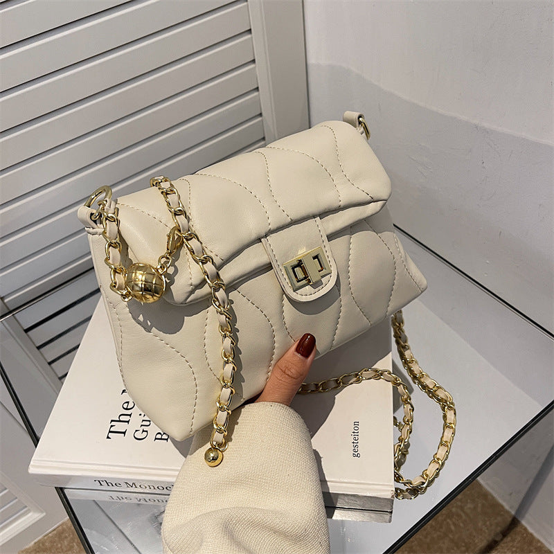 Fashion Embroidery Thread Chain Bag Ins Small Square Bag