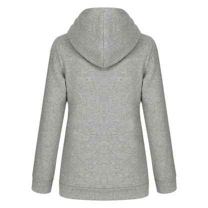 Printed Casual Hooded Patchwork Sweatshirt