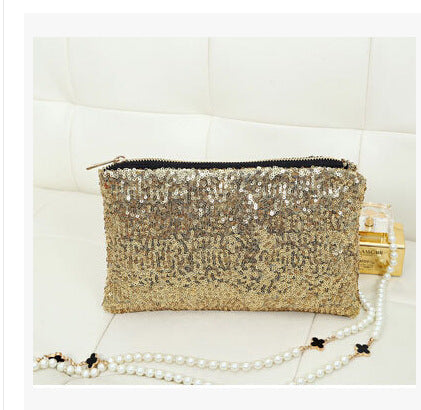 New Women's Sequins Fashion All-match Leopard Print Bag