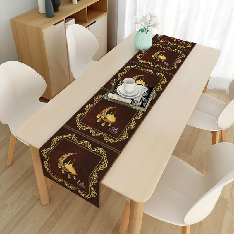 Home Muslim Ramadan Decorative Cloth Table Flag