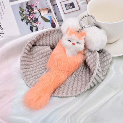 New Korean Plush Little Fox Keychain