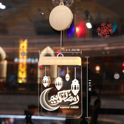 LED Ramadan Castle Moon Kerosene 3D Hanging Lamp