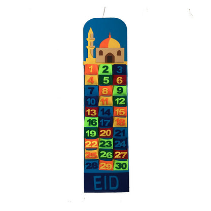 Eid Ramadan Decorated Muslim Fabric Wall Calendar