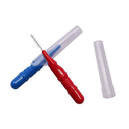 50 Red And Blue Interdental Brushes Interdental Brushes