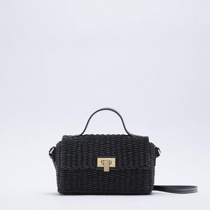 Hand-Held Straw Woven Bag Paper Rope Woven Bag, Messenger Bag