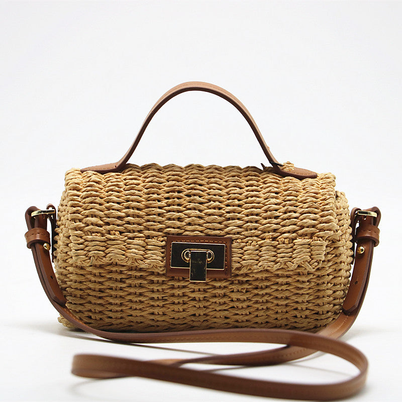 Hand-Held Straw Woven Bag Paper Rope Woven Bag, Messenger Bag