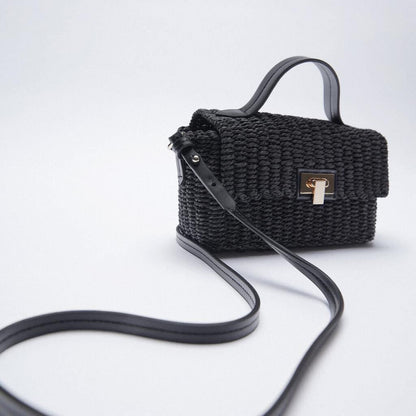 Hand-Held Straw Woven Bag Paper Rope Woven Bag, Messenger Bag