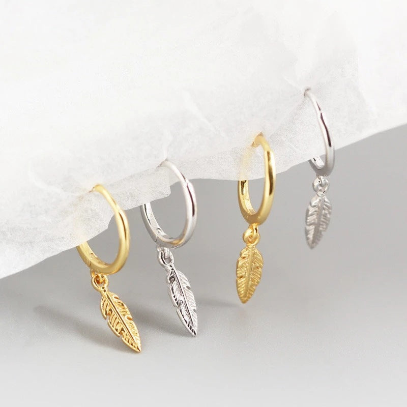 Women's Fashionable All-match Simple Leaf Earrings