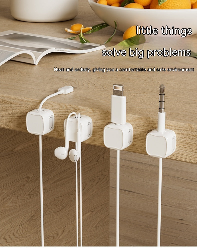 Magnetic Cable Clip Under Desk Cable Management Adjustable Cord Holder Wire Organizer And Cable Management Wire Keeper