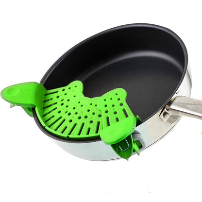 Universal Silicone Clip-on Pan Pot Strainer Anti-spill Pasta Pot Strainer Food Grade Rice Fruit Colander Strainer Kitchen Gadgets