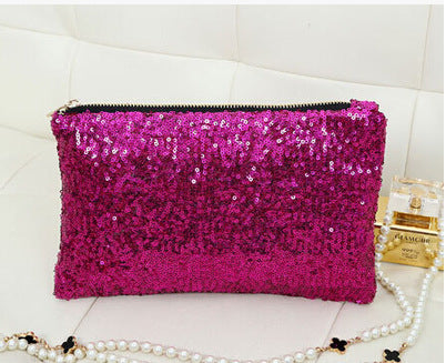 New Women's Sequins Fashion All-match Leopard Print Bag