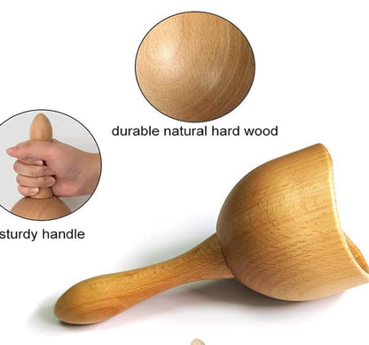 Whole Body Universal Rolling Stick Wooden Household Scraper