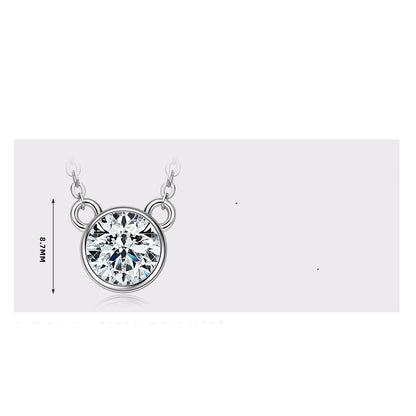 1 Karat Moissanite Necklace For Women