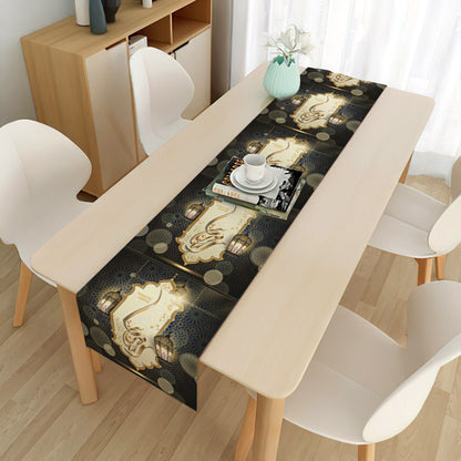 Home Muslim Ramadan Decorative Cloth Table Flag