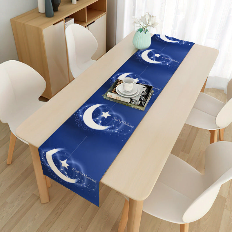 Home Muslim Ramadan Decorative Cloth Table Flag