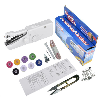 Handheld Electric Sewing Machine Set Black