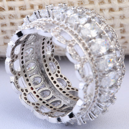 Full Diamond Ring Jewelry Birthday Gift Party Jewelry