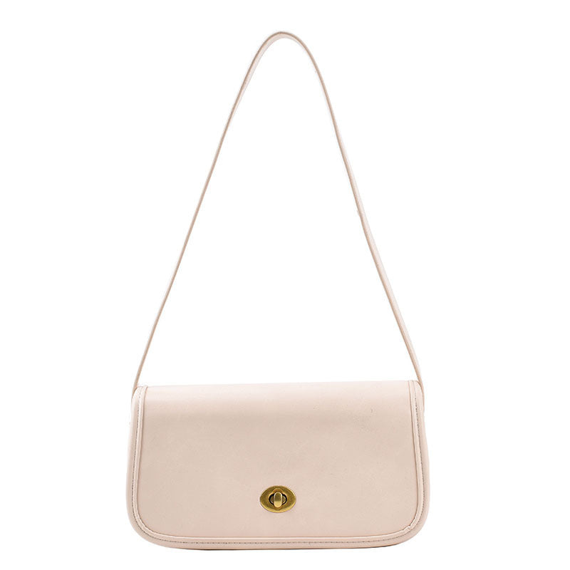 Pure Color PU Trendy Small Square Shoulder Bag