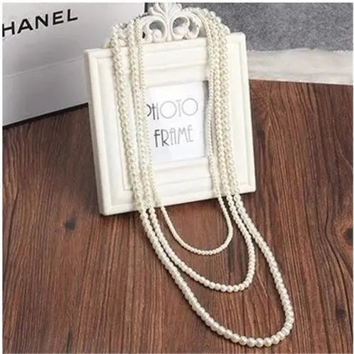 European And American Entry Lux Style Fashion Multi-layer Pearl Necklace