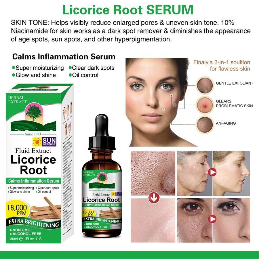 Cosmetic Facial Skin Care Licorice Root Fluoride