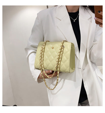 Lingge Chain Bag Fashion Messenger Shoulder