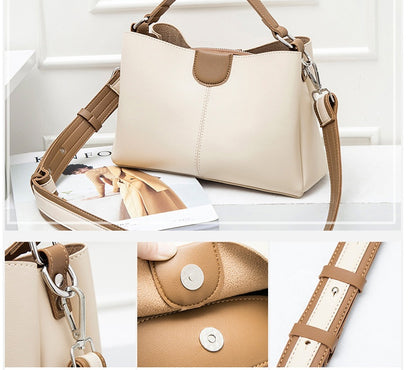 Simple Contrast Color Handbag Temperament Versatile Single Shoulder