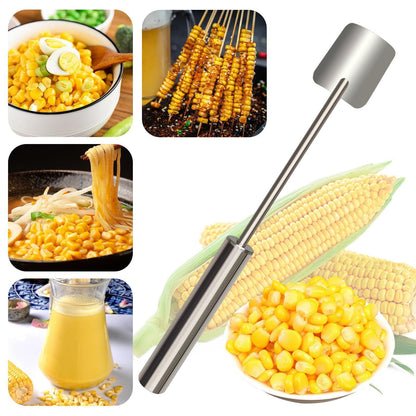 Kitchen Gadget Corn On The Cob Remover Stainless Steel Planer Ergonomic Handle Peeler Peel Separate & Enjoy Corn With Minimal Effort