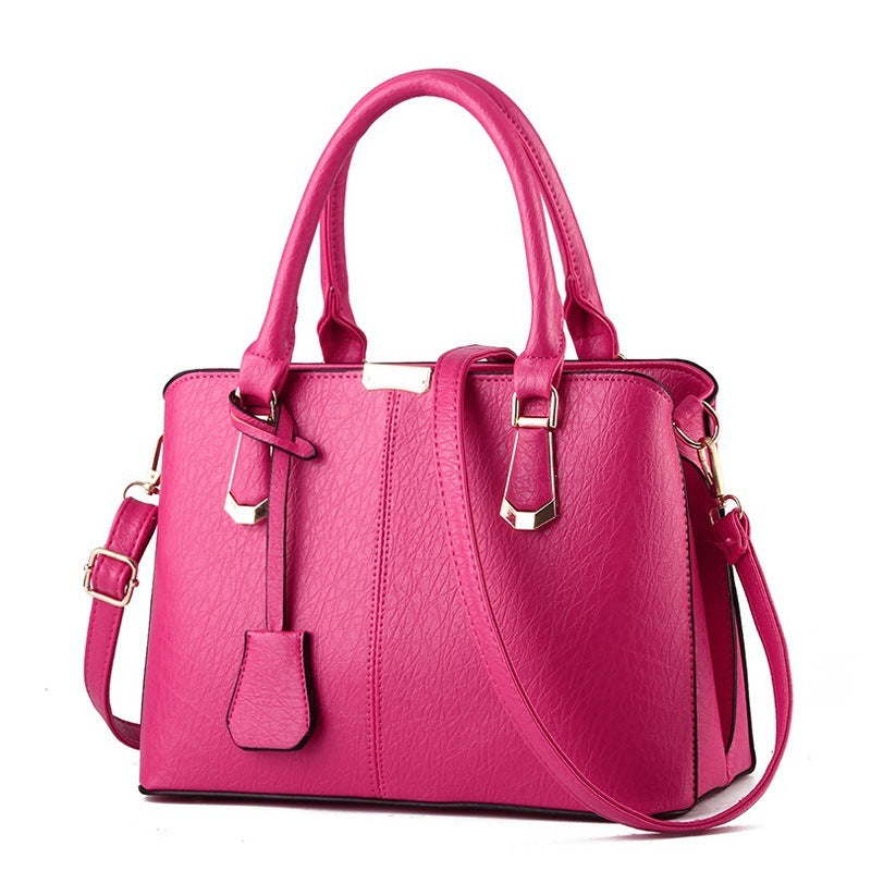 Solid Color Fashion Ladies Handbag Large Capacity