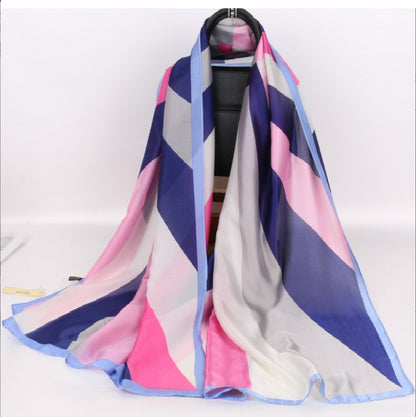 Fashion Women's Sunscreen Simulation Silk Scarf