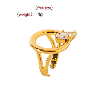 Diamond Micro Inlaid Female Model Girlfriends Ring Retro Niche Lively