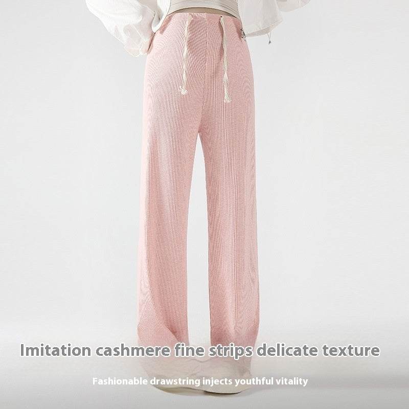 Slimming Slim-fit Ice Silk Pregnant Women Bell-bottom Pants