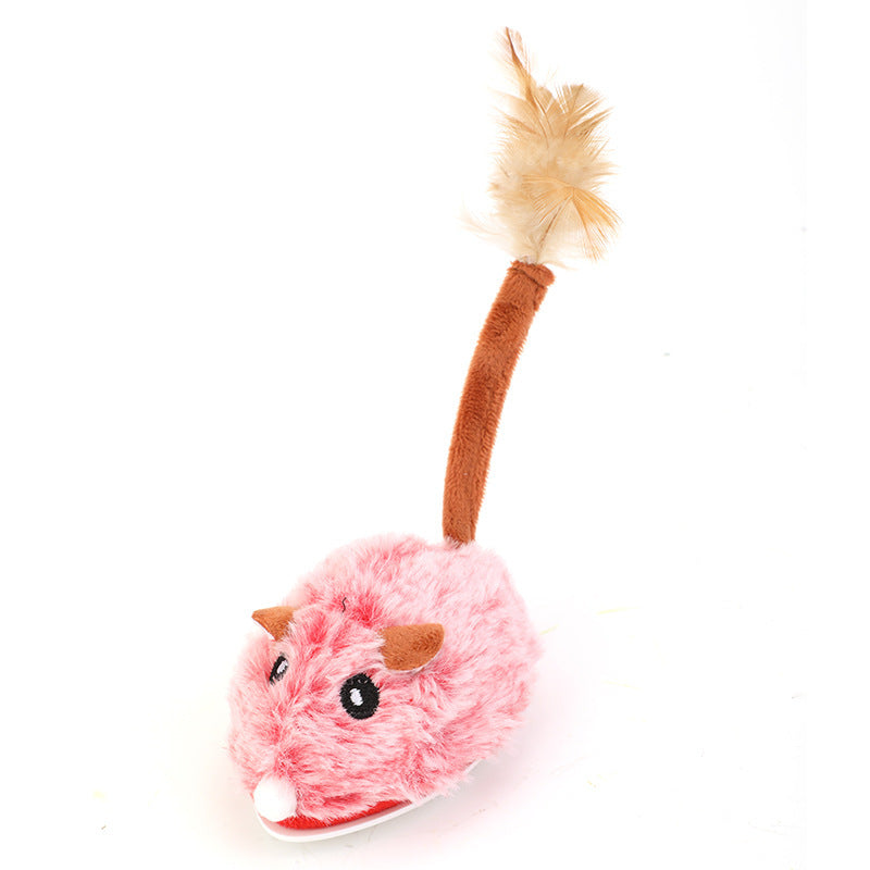 Cat Toys Self-Hi Relieving Stuffy Electric Mouse Cat Pole Toy Pet Products