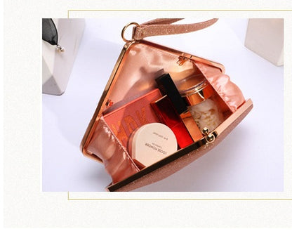 Women's Fashionable Hand Bill Of Lading Shoulder Bag Reflective Gloss