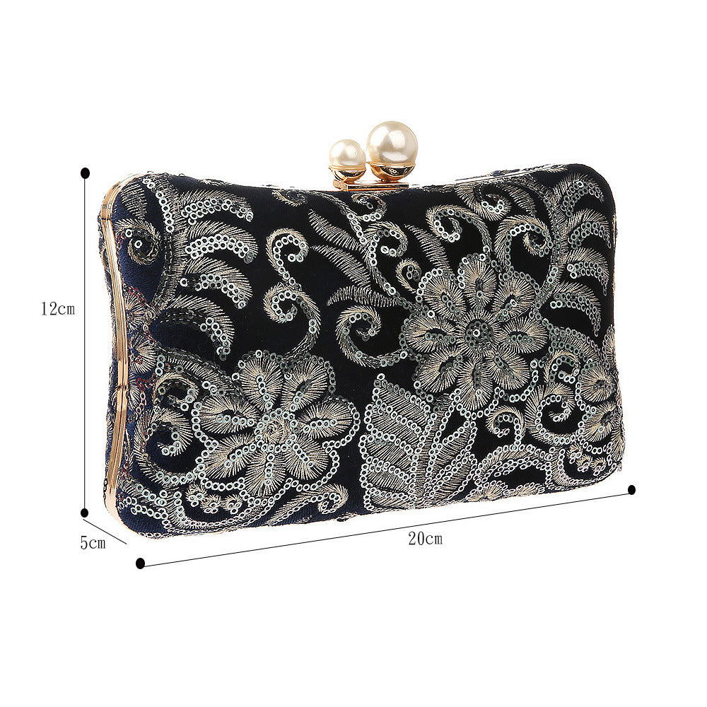 Fashion Sequin Retro Banquet Clutch