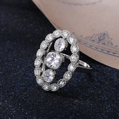 Women's Fashion And Luxury Inlaid Zircon Ring